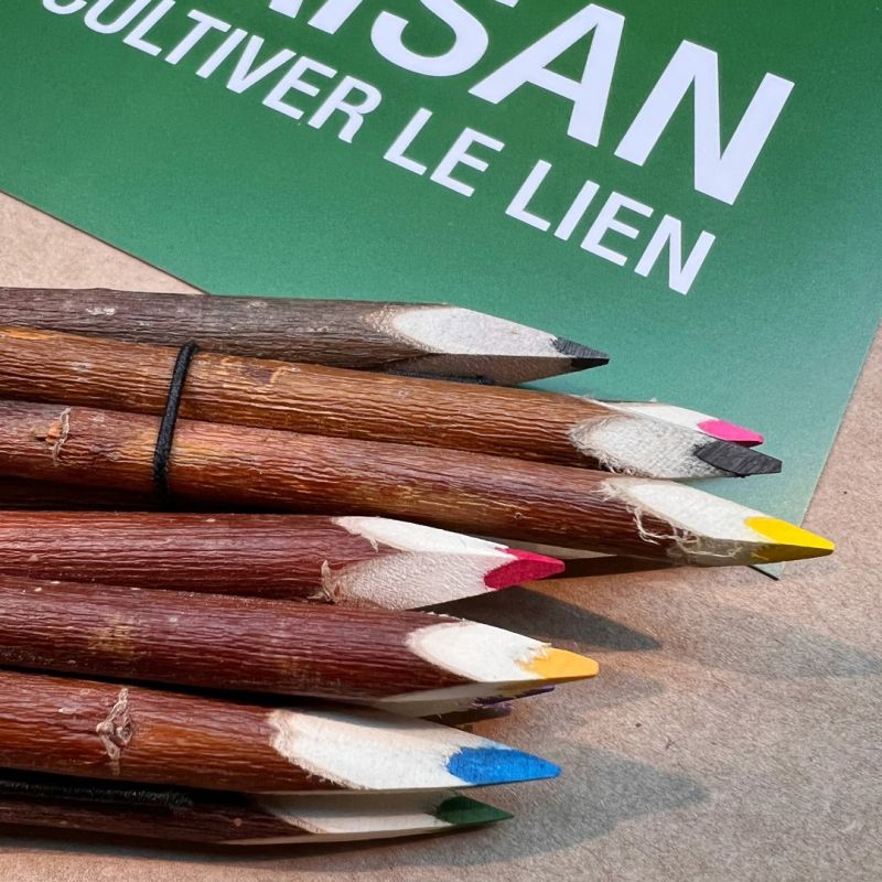 5 Crayons Graphite Bois Artisanal - Atelier du Crayon